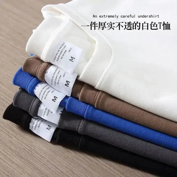 Black White GSM 500g Heavy-duty Pure Cotton T-shirt-T-Shirt-Bennys Beauty World
