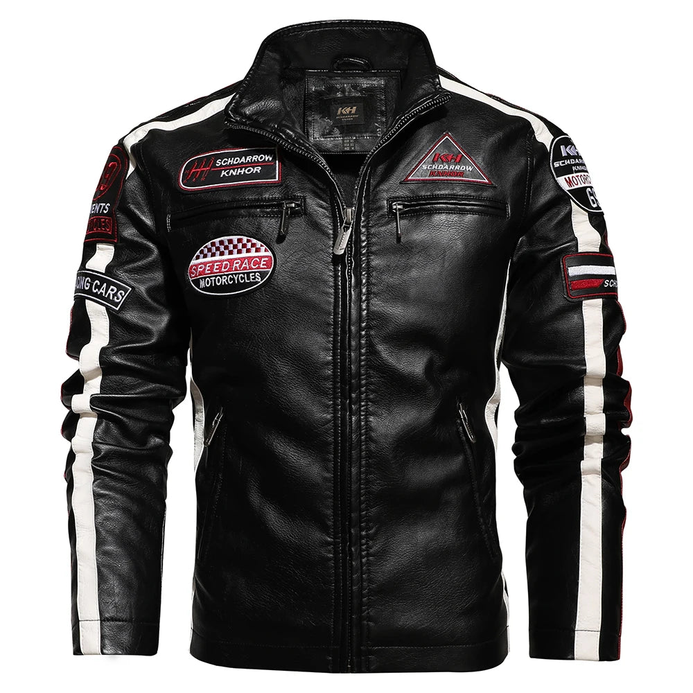 Fall Motorcycle Leather Jacket For Men only $103.09