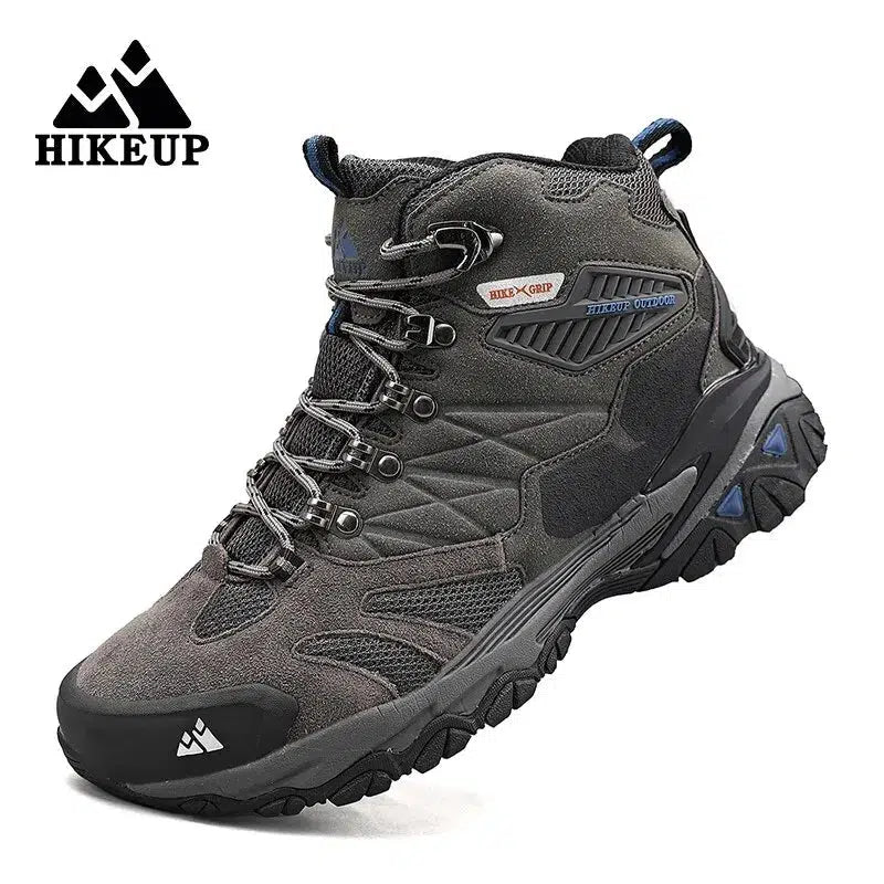 Mens Outdoor Hiking Boots Suede High Top Waterproof Men Shoes