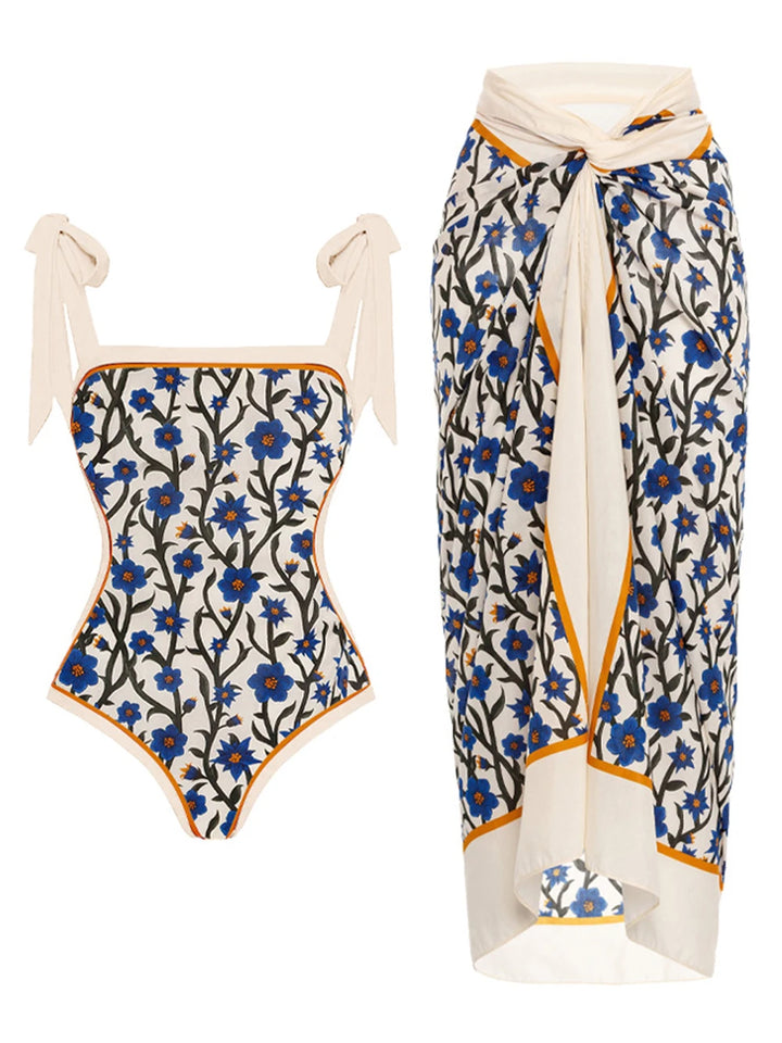 Push Up Women Bikini Set Floral Printed Ruffle Bikinis Strappy Swimwear-swimsuit-Bennys Beauty World