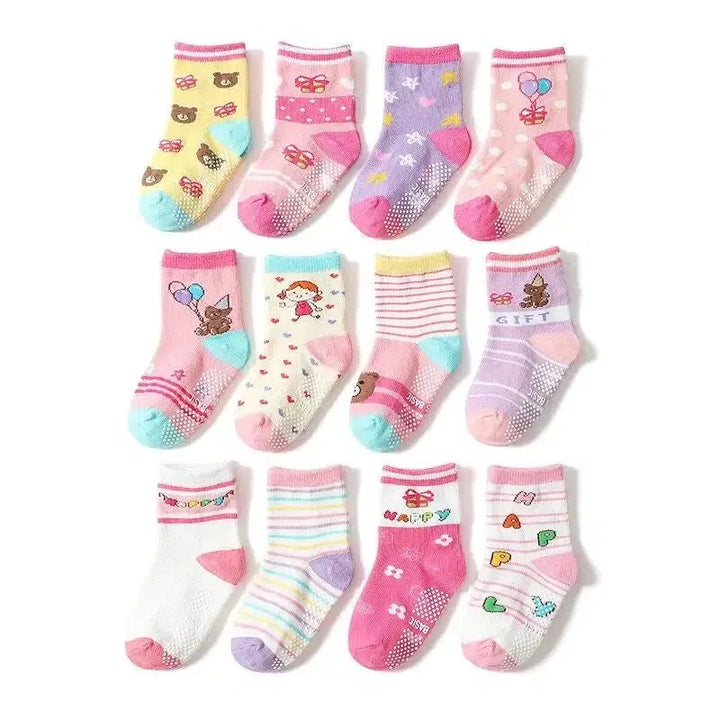 12 Pairs/Lot Cotton Baby's Socks-Bennys Beauty World