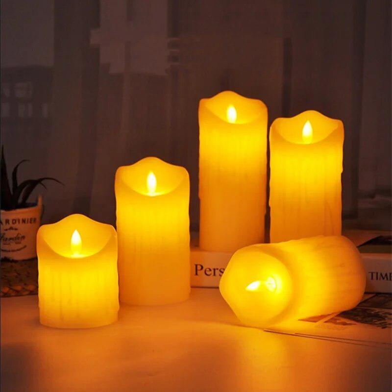 LED Candles Battery Powered Led Tea Lights Valentine&#39;s Day Decoration Flameless Candle dancing candle Home Decor Candles 2023-Arlik interiors