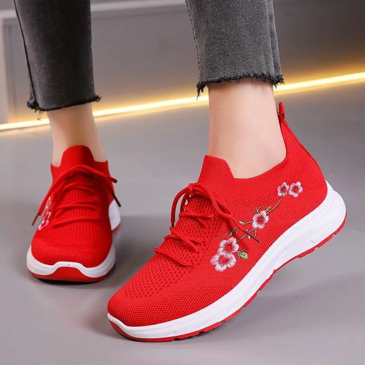 Breathable Mesh Women's Yellow Casual Sneakers