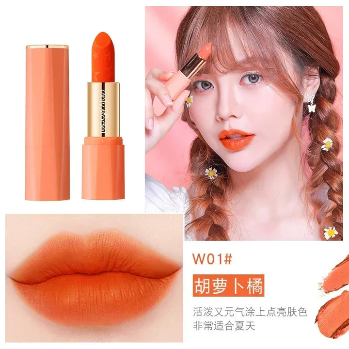 Orange Color Lipstick Lip Glaze Matt