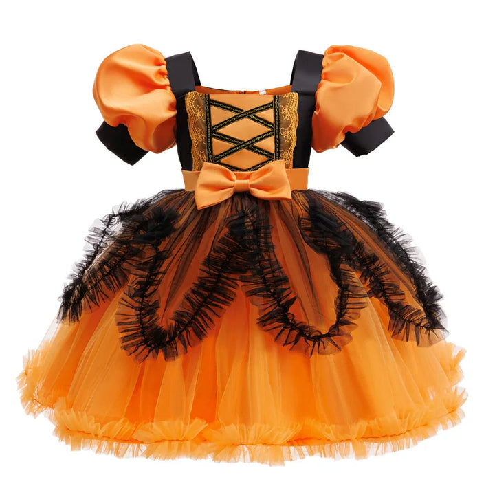 Halloween costume girls cosplay dress + pumpkin full set