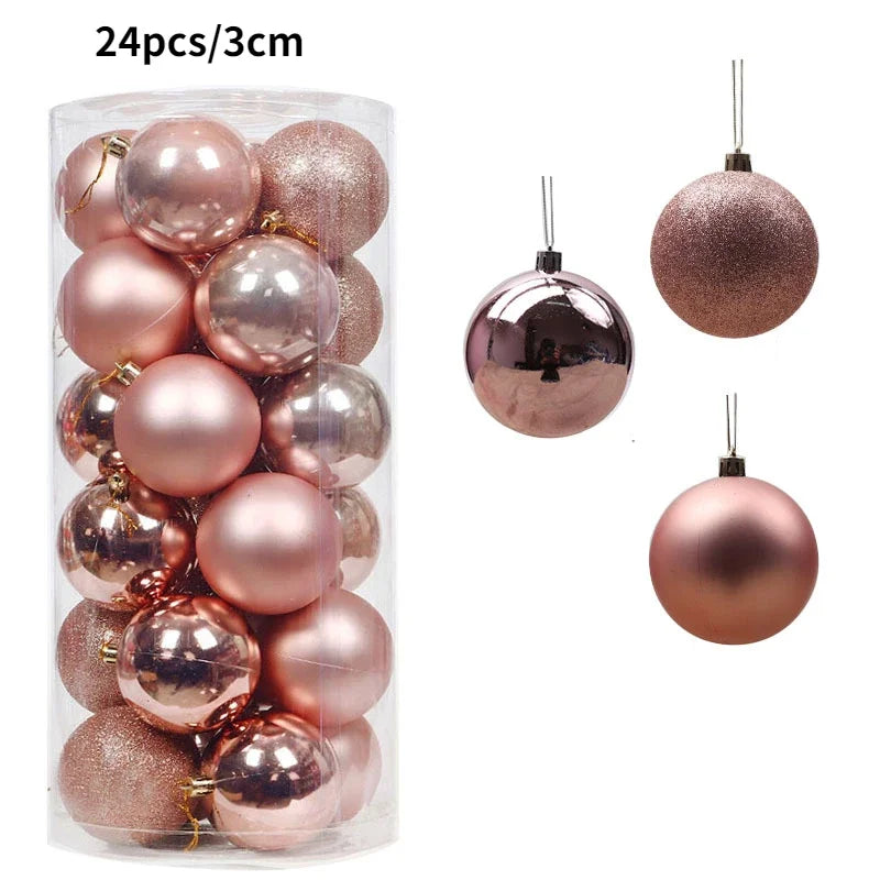 1Box 24/36pcs Christmas Ball Christmas Tree Ornament