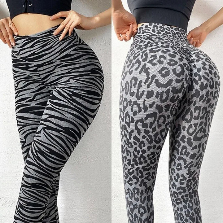 High-waist Leopard Print Fitness Yoga Pants