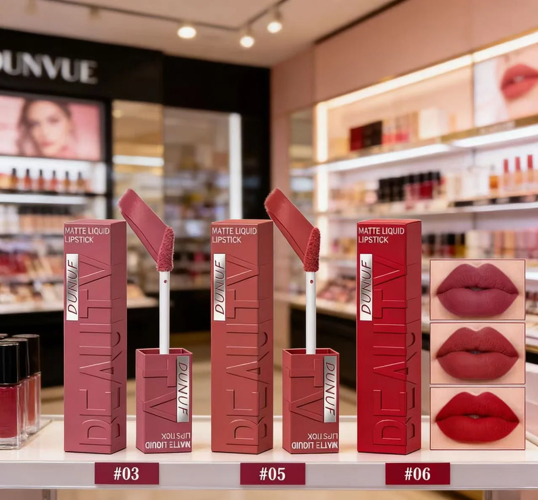 DUNUF Matte Velvet Lipstick – Long-Lasting, Waterproof &amp; Non-Transfer