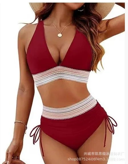 Solid Color Bikini Swimsuit Tight Multi - color - Bennys Beauty World