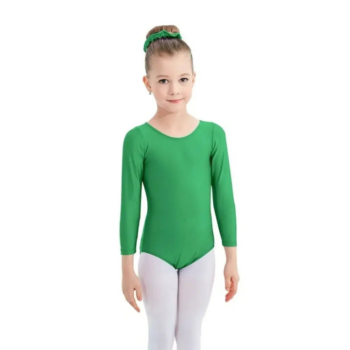 Girls Long Sleeve Ballet Leotard – Gymnastics &amp; Dance Bodysuit - Bennys Beauty World