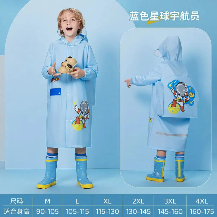 Waterproof Kids Rain Coat Portable Cartoon Rainwear Suit-Suit-Bennys Beauty World