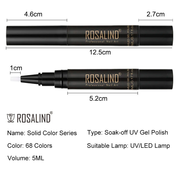 ROSALIND Nail Gel Pen Nail Gel Polish Soak Off UV LED Top Coat