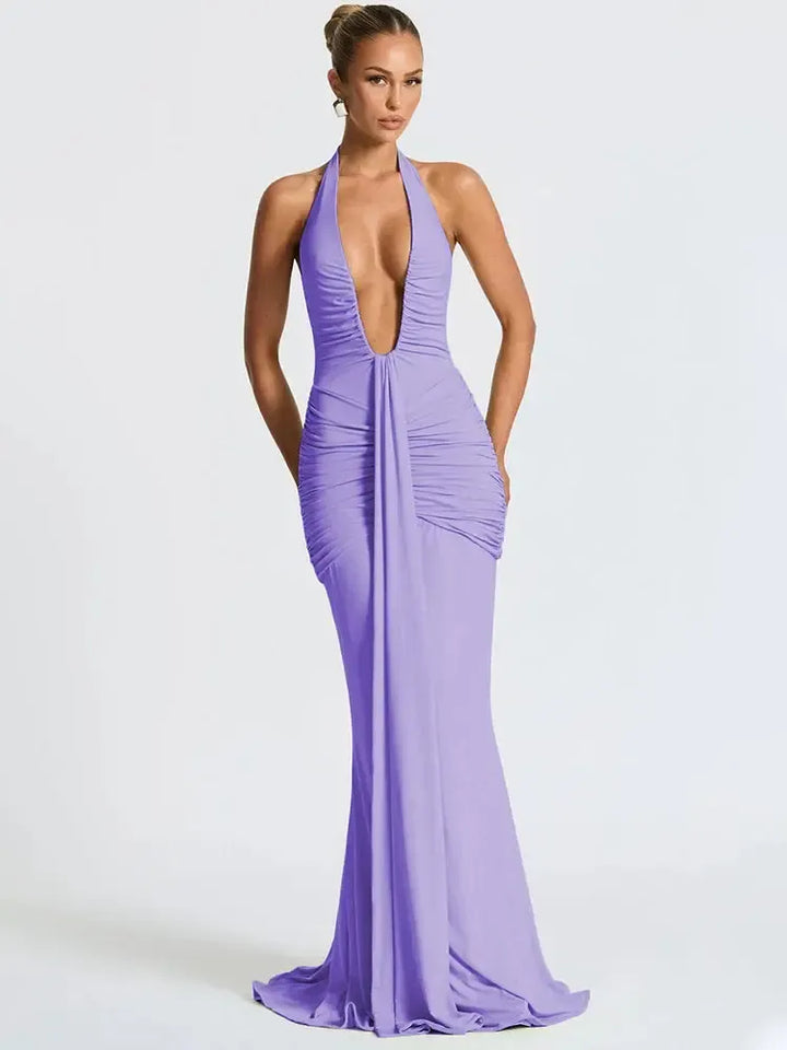 Mozision Women's Summer Halter Maxi Gown – Sleeveless Dress-Dresses-Bennys Beauty World