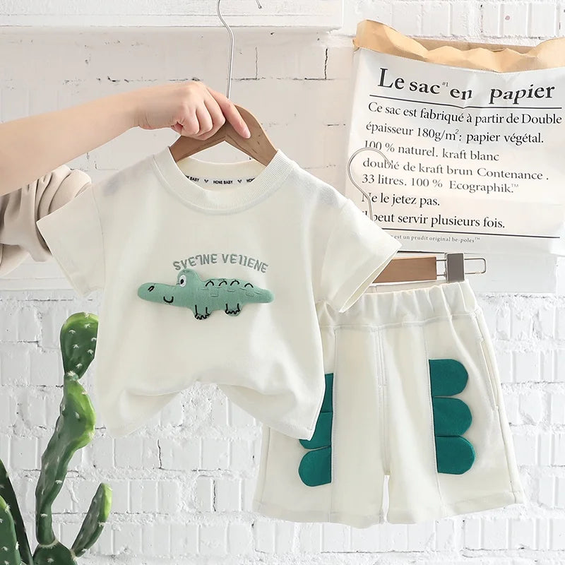 Summer Baby Girls Boys Cotton Clothes Sets-Outfit Set-Bennys Beauty World