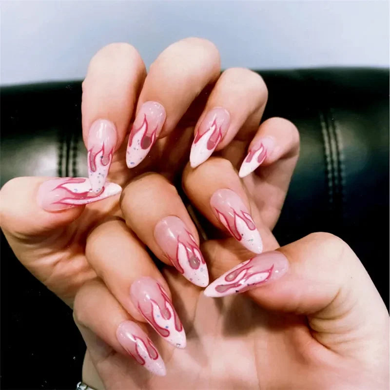 24pcs Multiple Styles Colourful Fake Nails Detachable Nails