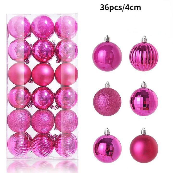 1Box 24/36pcs Christmas Ball Christmas Tree Ornament