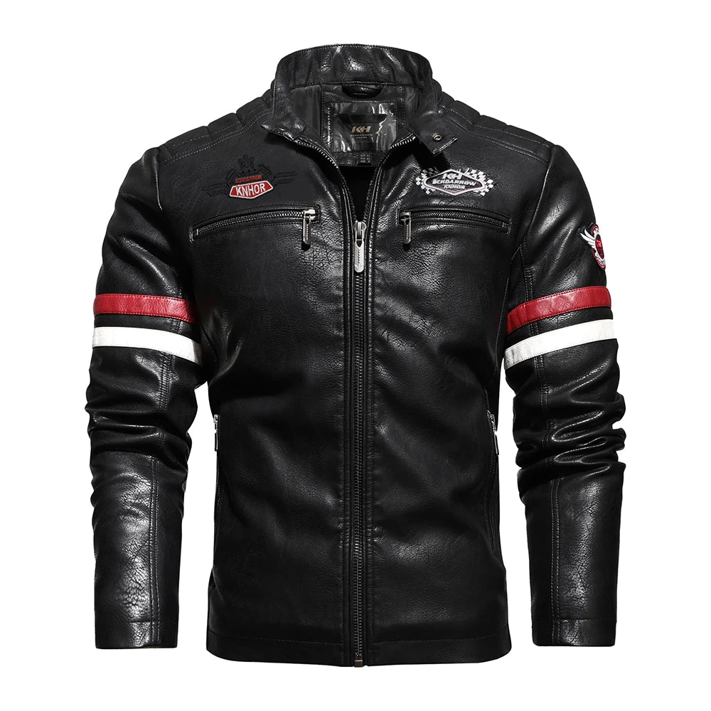 Fall Motorcycle Leather Jacket For Men only $103.09