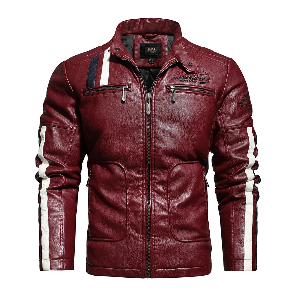 Fall Motorcycle Leather Jacket For Men only $103.09