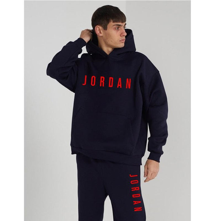 Men's Sweatshirt Sets Solid Color Hoodies+ Sweatpants 2Pcs Tracksuit-Hoodie-Bennys Beauty World