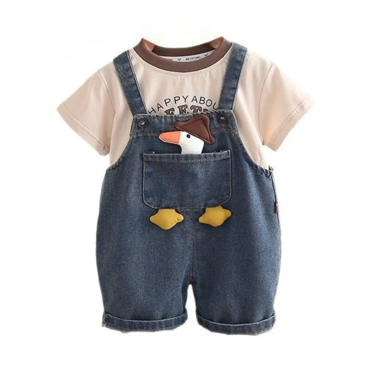 Summer Baby Boys Clothes Suit Children T-Shirt Overalls-Bennys Beauty World