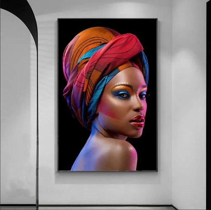 African Art Woman Painting Prints on Canvas-Art-Arlik interiors