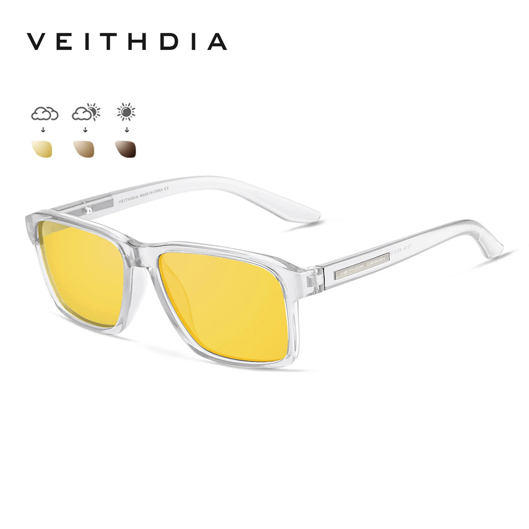 VEITHDIA Polarized UV400 Sunglasses | Photochromic Gradient Mirror | Unisex
