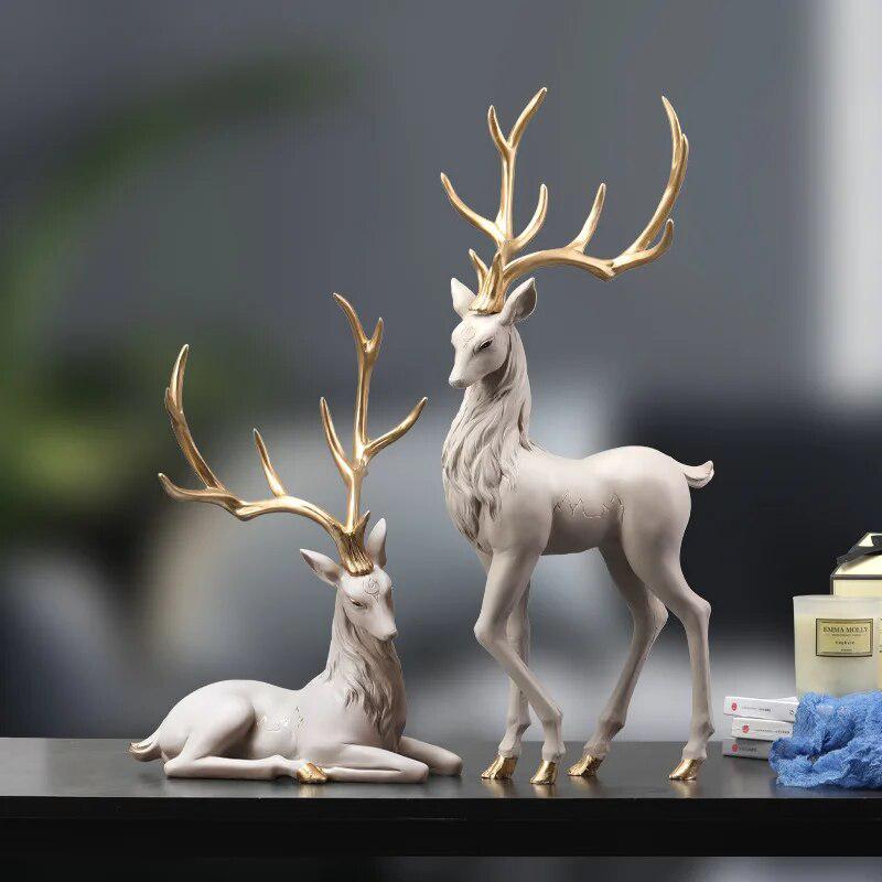 Livingroom Elk Statue Ornaments-Arlik interiors