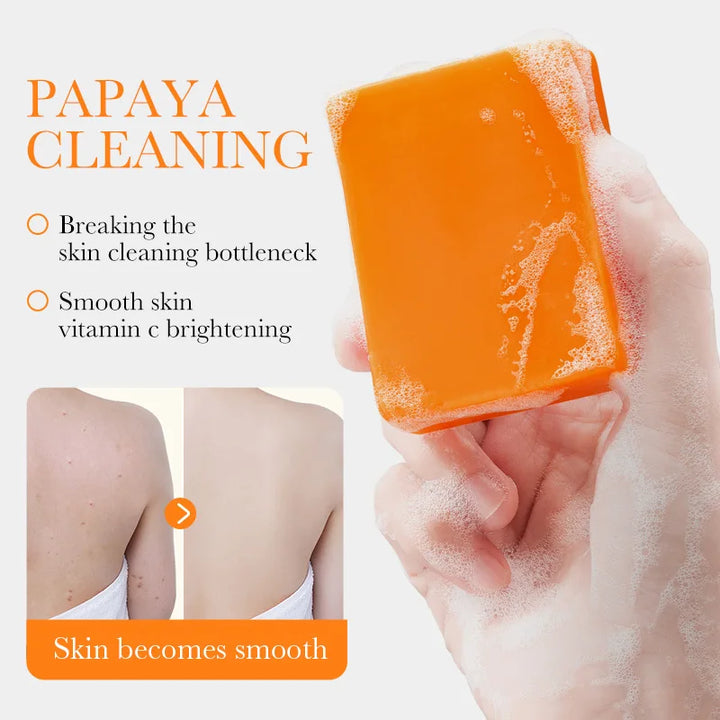 1Box Papaya Handmade Soap Vitamin C Facial and Bath Soaps