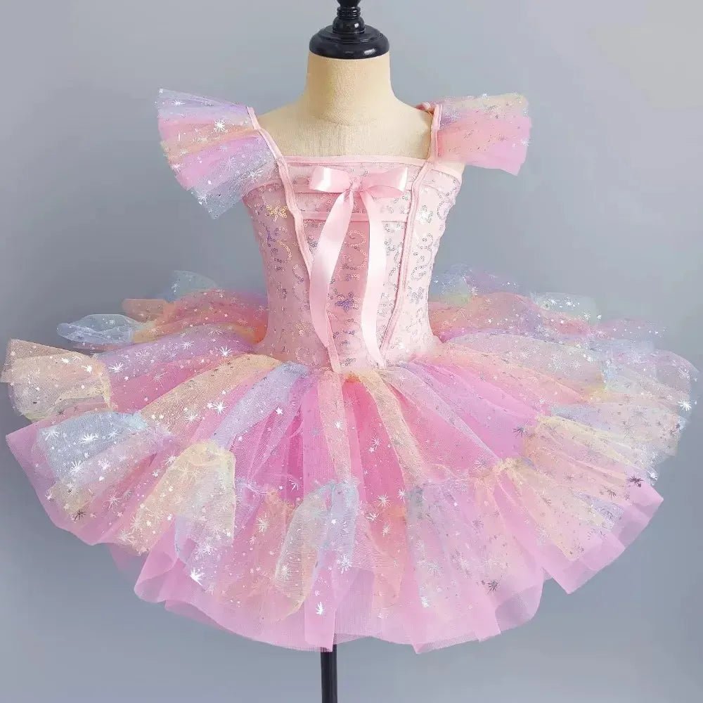 Girls Ballet Tutu Dress – Sleeveless Dance Leotard &amp; Skirt - Bennys Beauty World