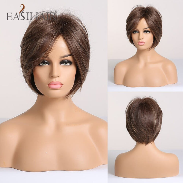 Short Blonde Ombre Bob Heat Resistant Wigs for Women BENNYS 