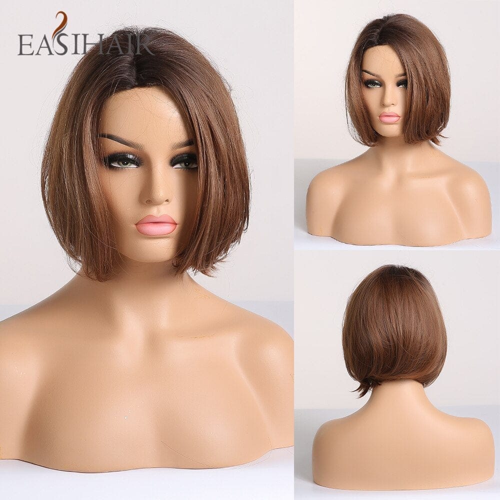 Short Blonde Ombre Bob Heat Resistant Wigs for Women BENNYS 