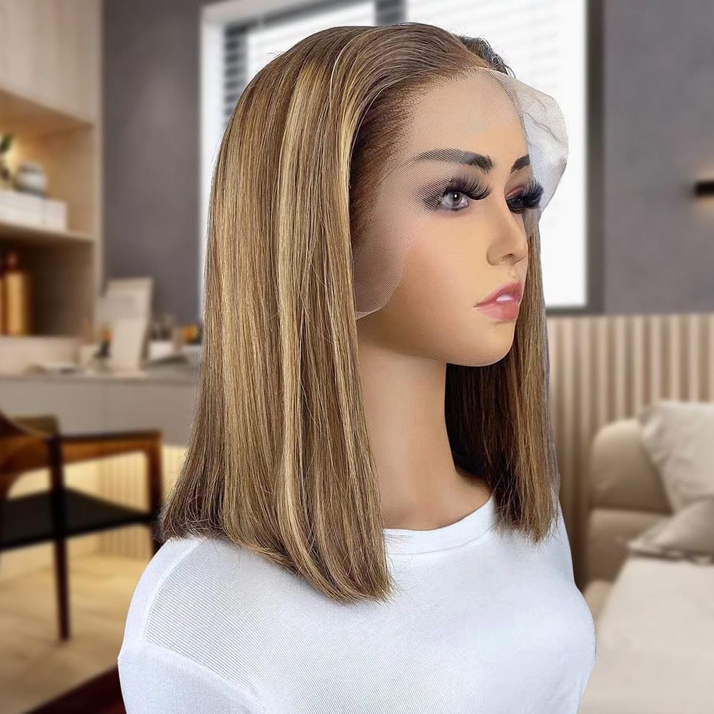 Lace front wigs human hair clearance bob