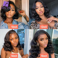 Short Body Wave 13x6 Lace Front Wigs Loose Wave Bob Wig BENNYS 