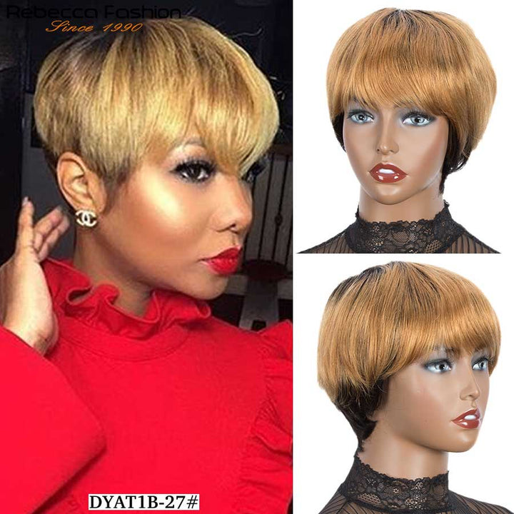 Short Cut Straight Hair Wigs For Black Women BENNYS 