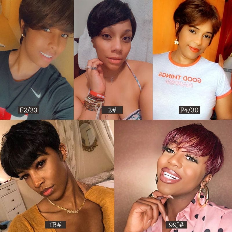 Short Cut Straight Hair Wigs For Black Women BENNYS 