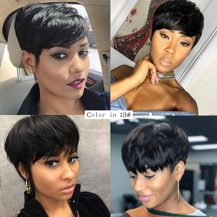 Short Cut Straight Hair Wigs For Black Women BENNYS 