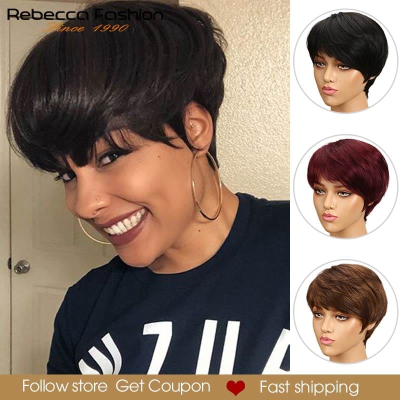 Short Cut Straight Hair Wigs For Black Women BENNYS 