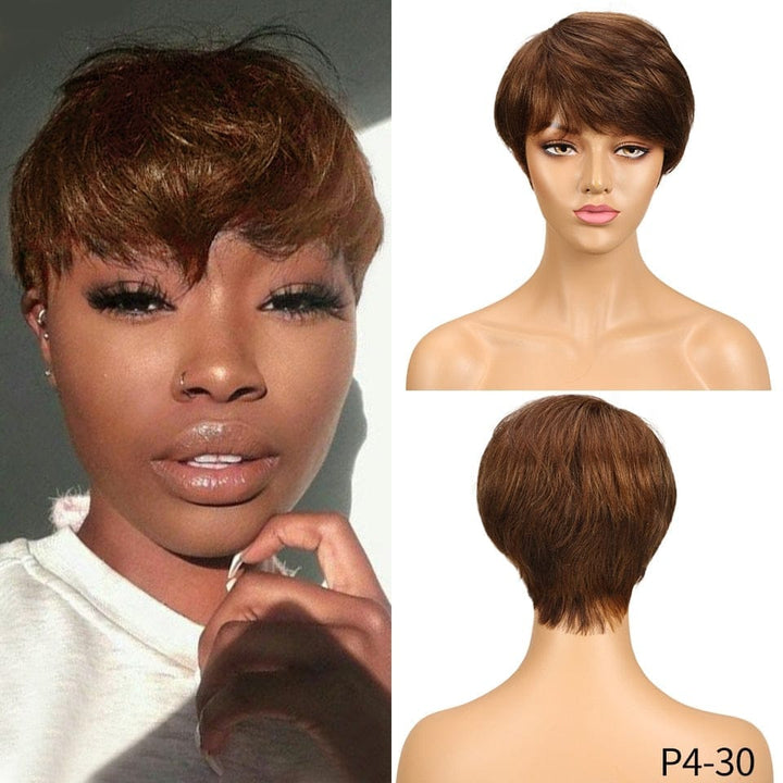 Short Cut Straight Hair Wigs For Black Women BENNYS 