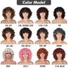 Short Hair Afro Curly Synthetic Ombre Glueless Cosplay Wigs BENNYS 