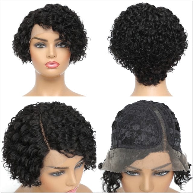 Short Kinky Curly Human Hair Wig BENNYS 