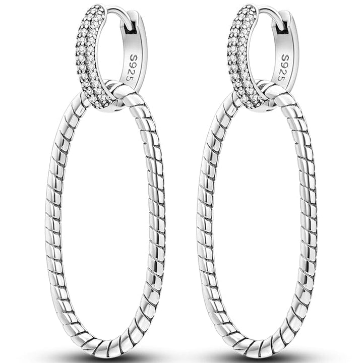 Silver Earrings Real 925 Sterling Silver Round Hoop Earrings for Women BENNYS 