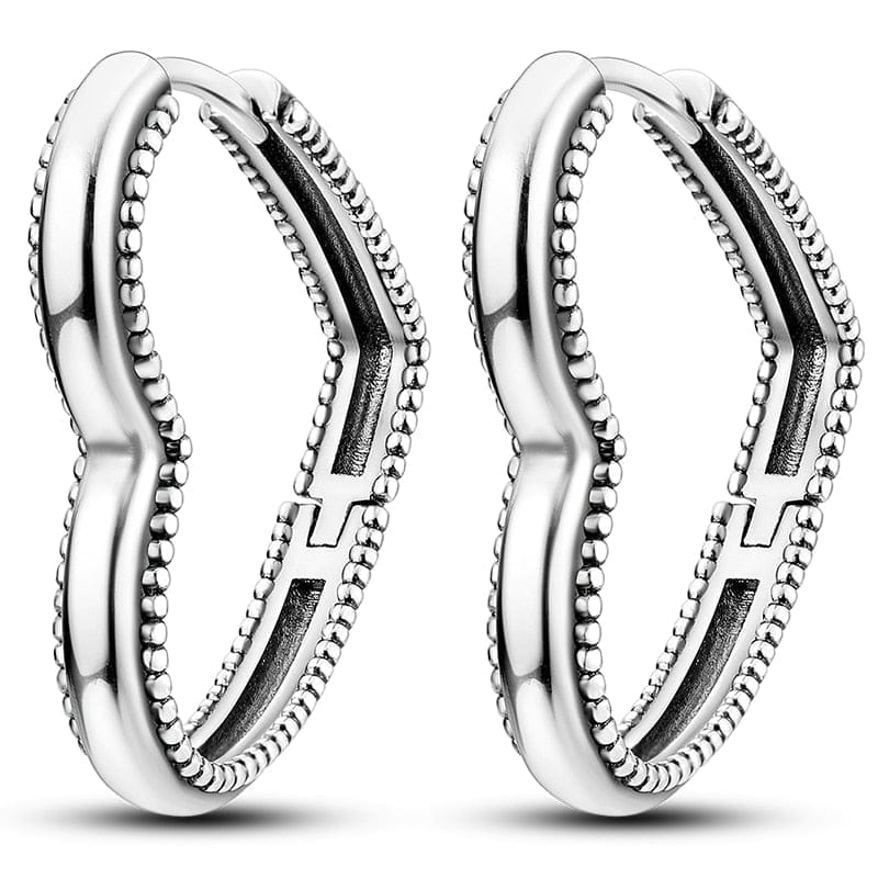 Silver Earrings Real 925 Sterling Silver Round Hoop Earrings for Women BENNYS 