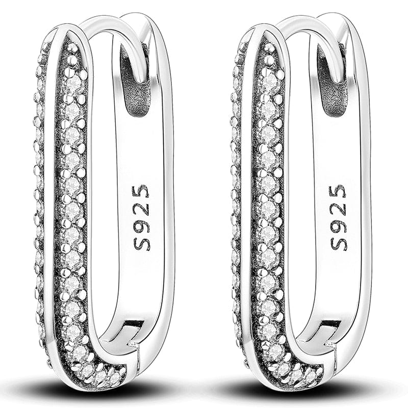 Silver Earrings Real 925 Sterling Silver Round Hoop Earrings for Women BENNYS 