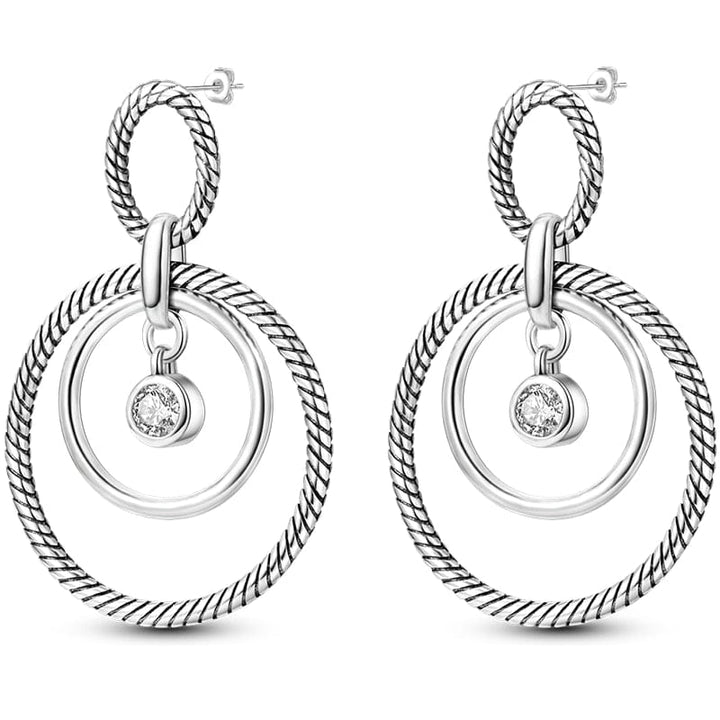 Silver Earrings Real 925 Sterling Silver Round Hoop Earrings for Women BENNYS 