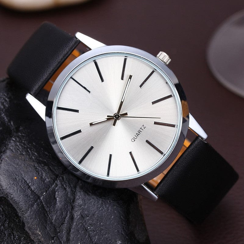 Mens simple deals leather watch