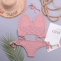 Single Layer Crochet Bikini Set Women Swimming Suit BENNYS 