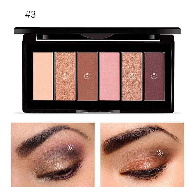 Six-color eyeshadow smoked foreign trade eyeshadow tray BENNYS 