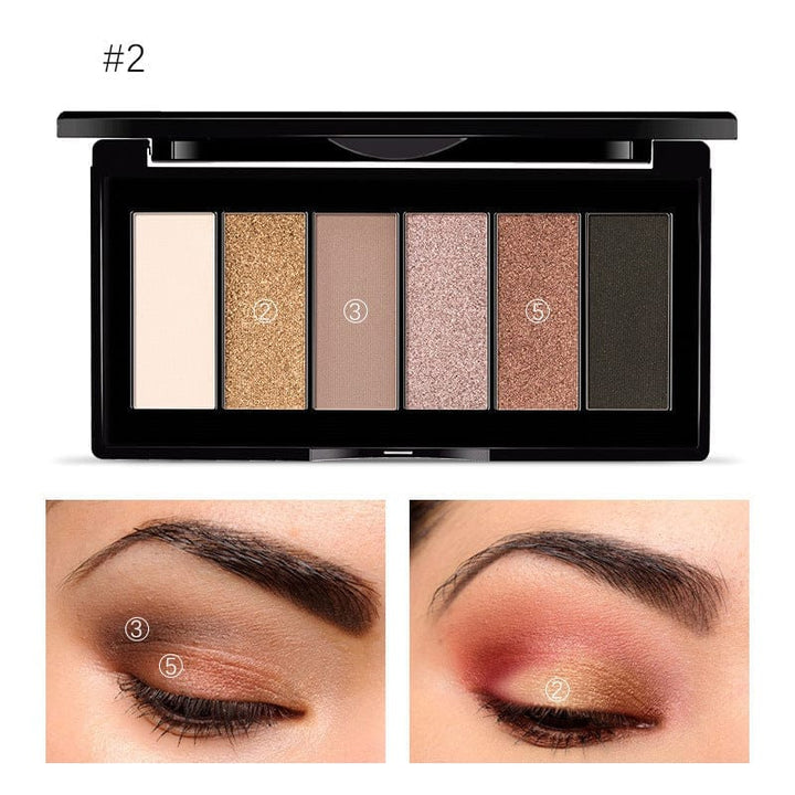 Six-color eyeshadow smoked foreign trade eyeshadow tray BENNYS 