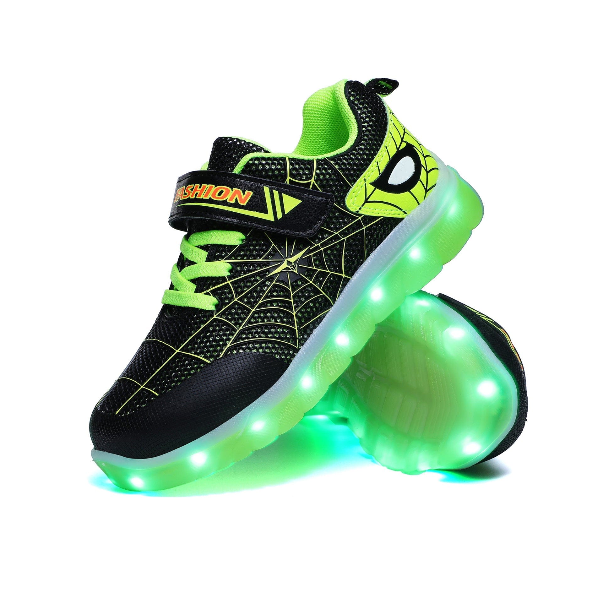 Size 26-37 Kids Led USB Recharge Glowing Shoes Children's Hook Loop Pink / 29