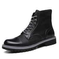 Size 38-47 Men Shoes High Quality Genuine Leather Men Ankle Boots BENNYS 